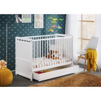Pat bebelus, cu Saltea, TYMEK PLUS 26 WW BTP+M Genarom AM Alb Mat